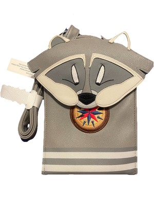Disney Loungefly Pocahontas Meeko Crossbody Bag Gray Adjustable Strap 