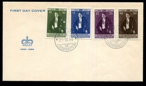 Liechtenstein #303-306 First Day cover Franz Joseph II Cat 75
