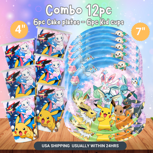 POKEMON PARTY ZUBEHÖR GEBURTSTAG DEKO BALLON GESCHIRR WIRBEL TELLER TASSE - Bild 17 von 47