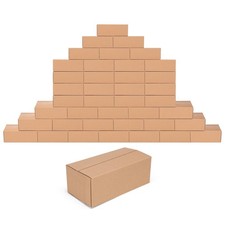 40 PCS Shipping Boxes 8x4x3 Inch Small Cardboard Packing Moving Mailing Brown