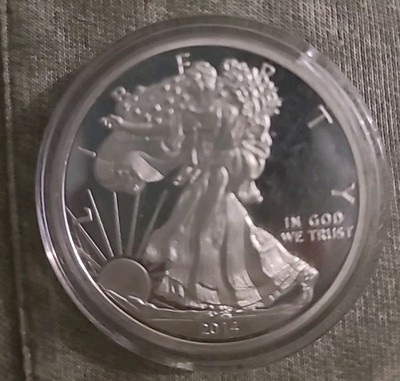 2014 Walking Liberty .999 fine SILVER DOLLAR coin 1oz. $1 Golden