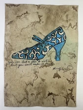 Andy Warhol COA Art Painting Original Drawing Vintage Paper Signed