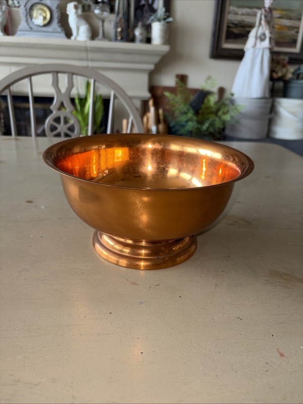 Coppercraft Guild 9" Bowl Paul Revere Style ~ Solid Copper