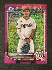 Brayan Cortesia 2025 Bowman Chrome 1st Fuchsia Shimmer Refractor /199 Nationals