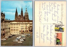 Prague Castle Hradcany Square 1970 Postcard Czechoslovakia St. Vitus Cathedral