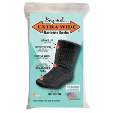 Bariatric Socks - Made in USA, for Extreme Lymphedema Calf stretches to 30 in...