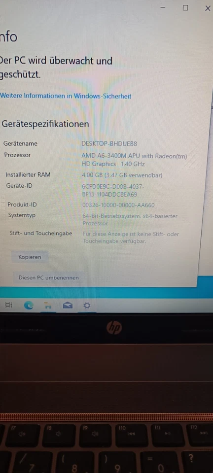 hp probook 4535s- AMD A6 - 1TB HDD - 4GB RAM-Windows 10 - Notebook/ Laptop - Bild 4 von 4