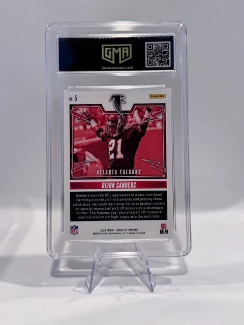2023 Panini Absolute Deion Sanders #5 GMA 10 - Image 2 of 2