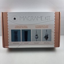 MACRAME KIT Wall Plant Hangers by Home Craft Grey NEW in BOX