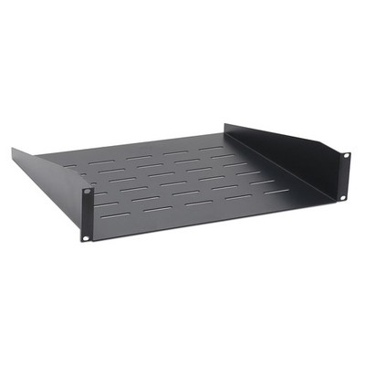 37467 Shelving Unit with Storage Box, 19 Inch, 2U, Depth 400 mm, Front Fixing...