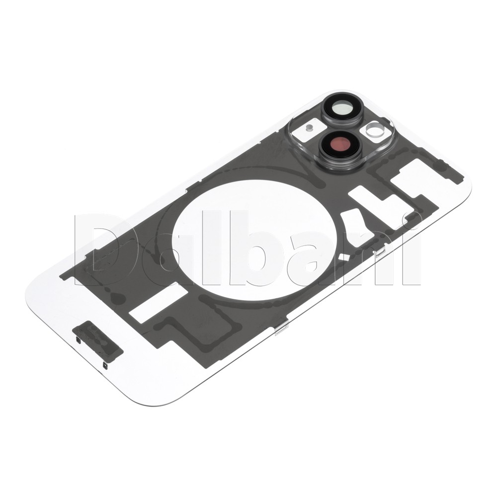 Clear Back Glass Battery Cover for Apple iPhone 15 Transparent