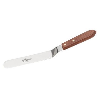 Ateco 1387 Stainless Steel 8'' Blade Offset Baking Icing Spatula, Wood Handle