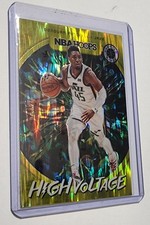 Panini NBA hoops High Voltage donovan Mitchell golden holo trading card