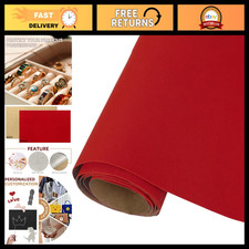 Self-Adhesive Felt Sheets for Drawer Jewelry Box Liner - 13"x60", Red