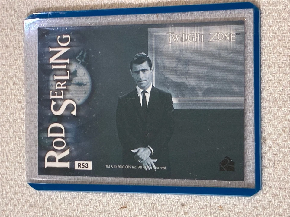 2000 Twilight Zone Series 2 Next Dimension Rod Serling Insert Card #RS3 NM Prata - Imagem 2 de 2