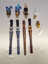Lot of MagiQuest Wands (4) Toppers (5) Great Wolf Cosplay  Wand Untested