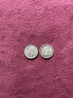 SILVER Dimes, Two 10 Cent Canadian Coins 1952 and 1960