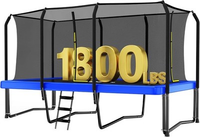 Zupapa 1800LBS Weight Capacity Rectangle Trampoline 10x17FT 9X15FT