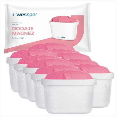 Wasserfilter Kartuschen Wessper aquamax MG+ Magnesium für Brita Dafi Wessper 10x
