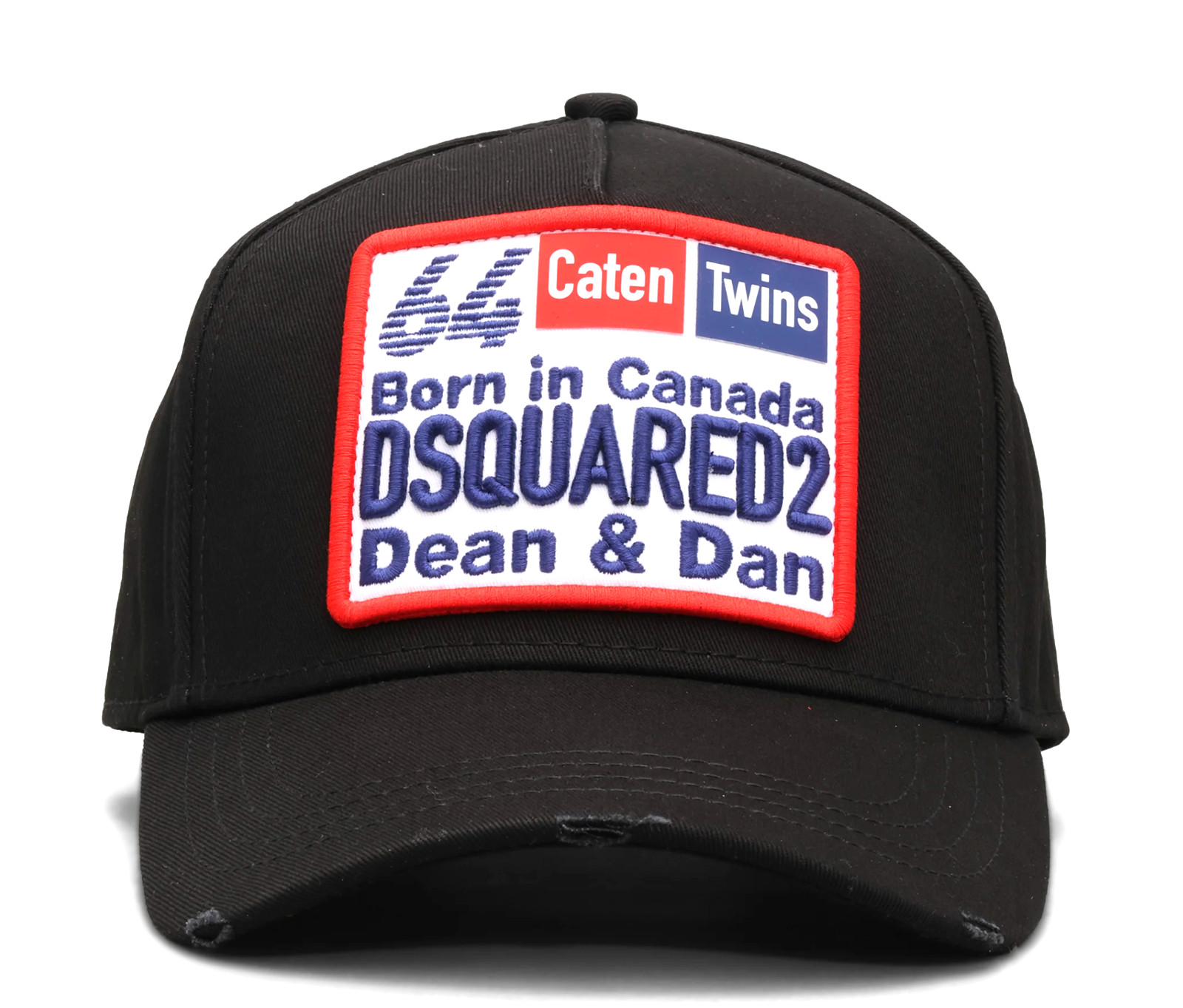 Dsquared2 Family Business 64 Black Baseball Cap Logo Canvas Adjustable Unisex