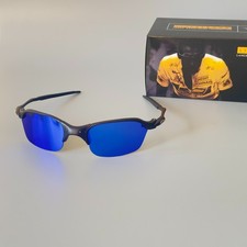 Oakley Romeo 2 Sunglasses Metal Frame Blue Lens Made In USA