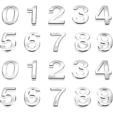 20pcs 3D Mailbox Numbers 2" 0-9 Self-Adhesive, Reflective Numbers for Mail Box