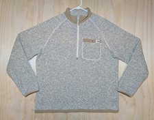 The North Face Men's XL Gordon Lyons 1/4-Zip Fleece Pullover Gray Tan Heather