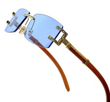 Hip Hop Sunglasses Men Designer Rimless Bling Diamond Shades Classic Rapper New