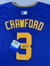 SEATTLE MARINERS- JP CRAWFORD AUTOGRAPH #3 CITY CONNECT NIKE JERSEY PSA AQ14187
