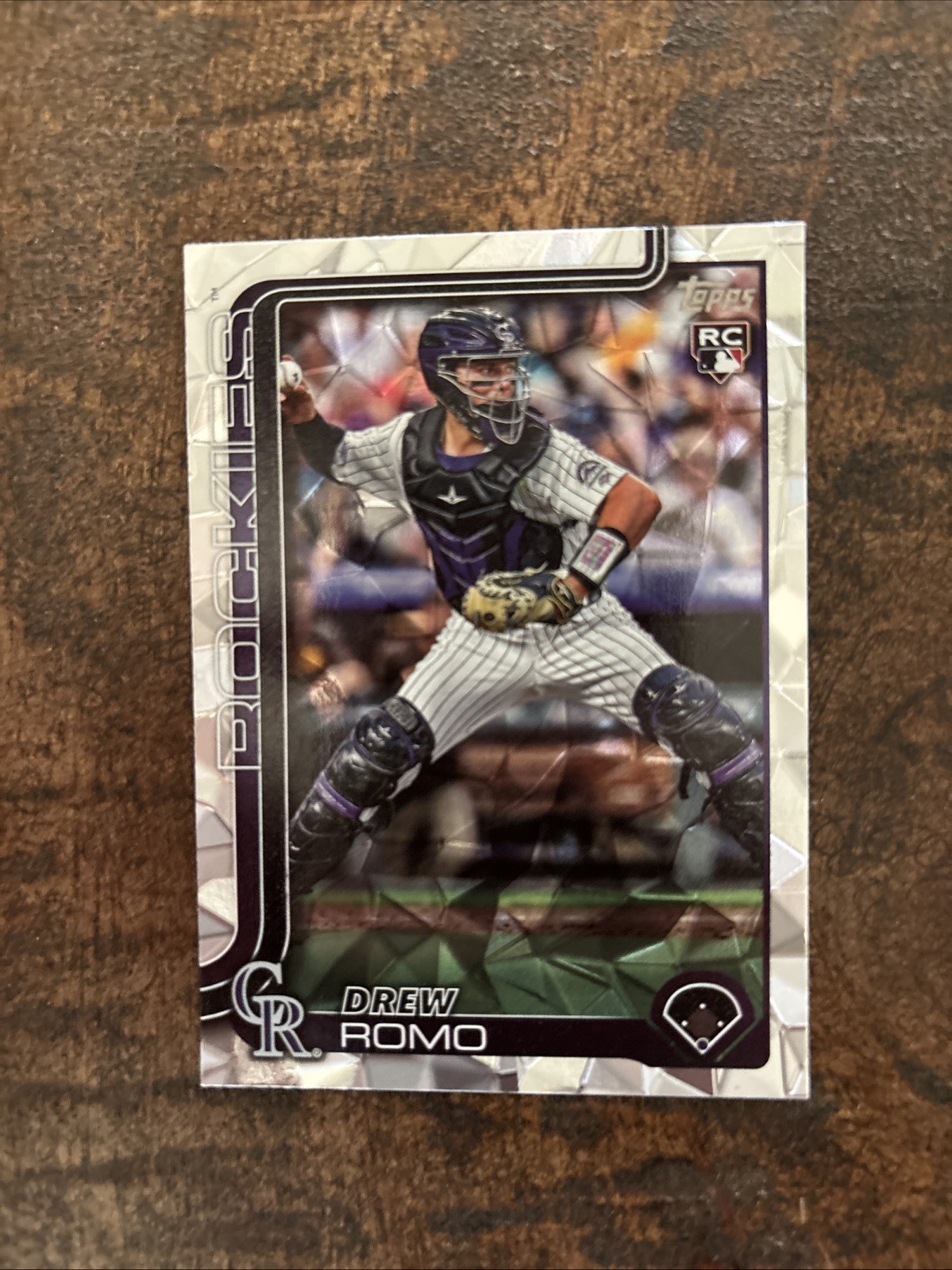 2025 Topps Series 1 Drew Romo #296 Silver Cracked Foilboard (RC)