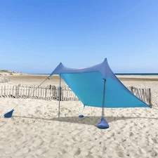 Beach Tent Canopy 7×7 FT Sun Shelter Outdoor Tent UPF50+ Protable Family Tent