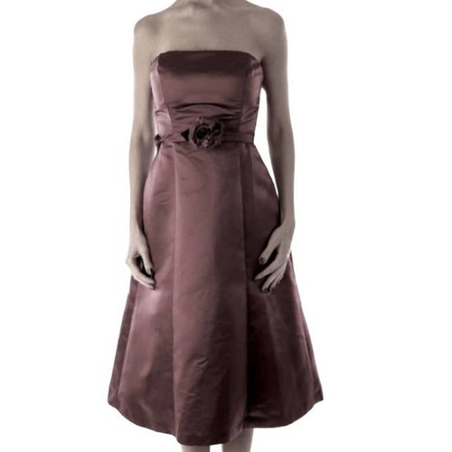 BCBG MaxAzria Strapless Satin Midi Dress Gown Special Occasion Sz 2
