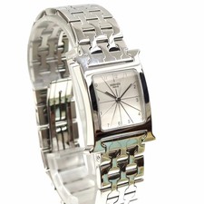 HERMES H Watch HH1.510 White Case Size 26.0mm Ladies Used Watch #21621 3