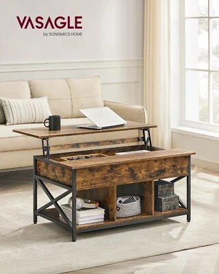 Couchtisch höhenverstellbarer Wohnzimmertisch 60 x 100 x (48-62) cm LCT205B01 - Bild 1 von 4