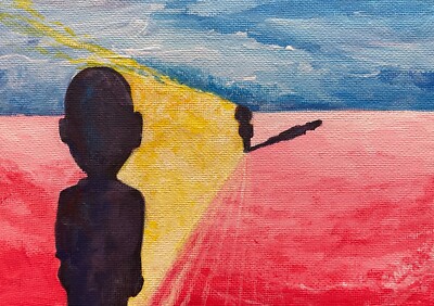 Shadows- 5x7 inch painting- artist Nick Mears