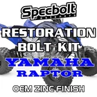 OE ZINC YAMAHA RAPTOR RESTORATION BOLT KIT 660R 700 700R PLASTICS ENGINE FRAME
