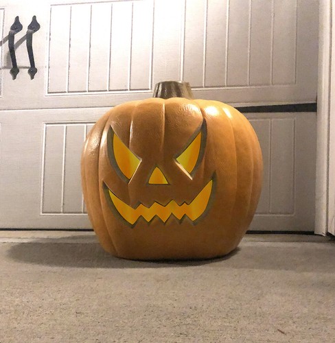 Lanterne di zucca Jack O illuminano zucche grandi illuminate decorazione Halloween esterno - Foto 50 di 69