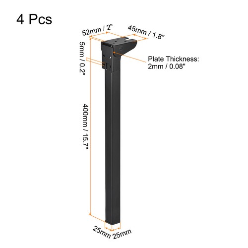 Klappbare Tischbeine,4 Stück 40cm (15,7") Laptop Schreibtischbeine Ersatzbeine - Bild 2 von 5
