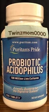 Probiotic Acidophilus 100 Million Live Cultures 100 TABLETS  Digestive Health 