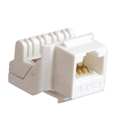 100 PACK - H STYLE CAT6 TUFF JACKS IN WHITE -SAME DAY SHIPPING FROM THE US