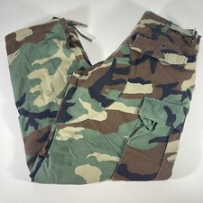 Vintage Military Pants Mens Small Short 30x29 Camo Woodland M81 BDU Trouser 90s