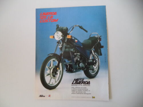 advertising Pubblicità 1985 MOTO LAVERDA 125 LB CUSTOM - Afbeelding 1 van 1