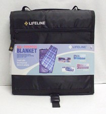 Lifeline All Purpose Travel Blanket Camping, Beach, Seat Cushion, Rain Poncho