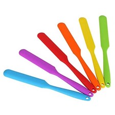 6 Pack Silicone Jar Spatula Jam Spreader for Peanut Butter Baking Cake Icing