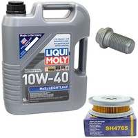 MotoröL Set 10W-40 5 Liter + ÖLfilter SH 4765 + Schraube FüR Mercedes 123 W123