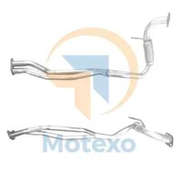 BM70641 Auspuff Front-Rohr Mit Fitting Kit + 2 Jahre Garantie, Silber Matt
