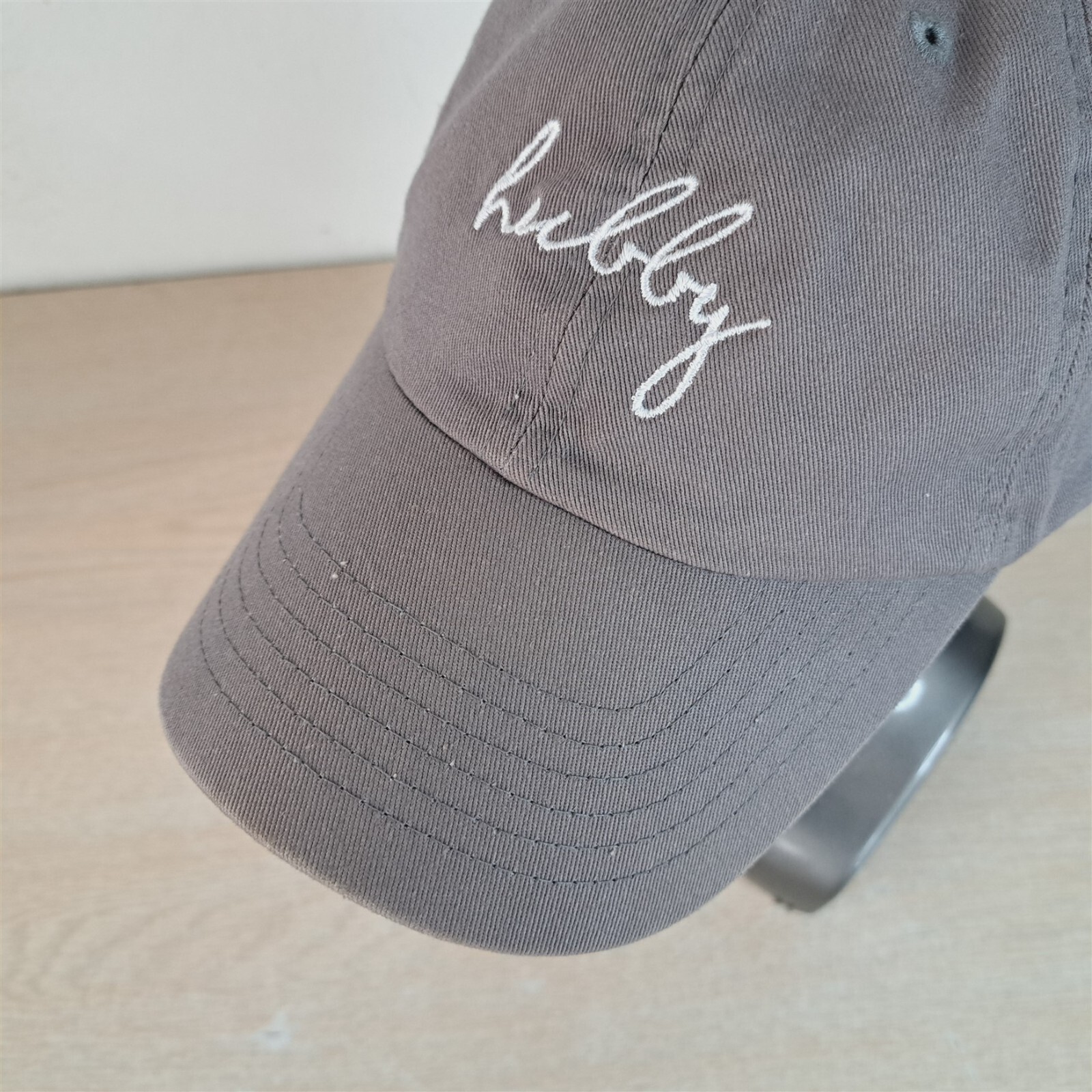 HUBBY SCRIPT SPELL ADJUSTABLE STRAPBACK BASEBALL … - image 9