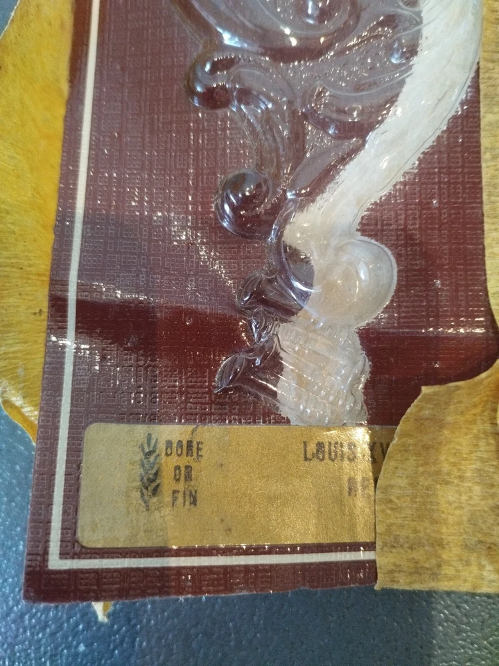 Ancienne PLaquede Propreté en Métal Doré À L Or Fin,Porte, Style Louis XV - Photo 2/4