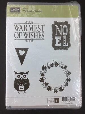 Stampin Up Warmest of Wishes Hostess Stamp Set + Noteworthy Digital CD LOT OF 2