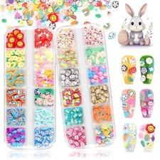 24 Grid Easter Nail Art Glitter Sequins,  Easter 3D Nail Art Glitter Stickers